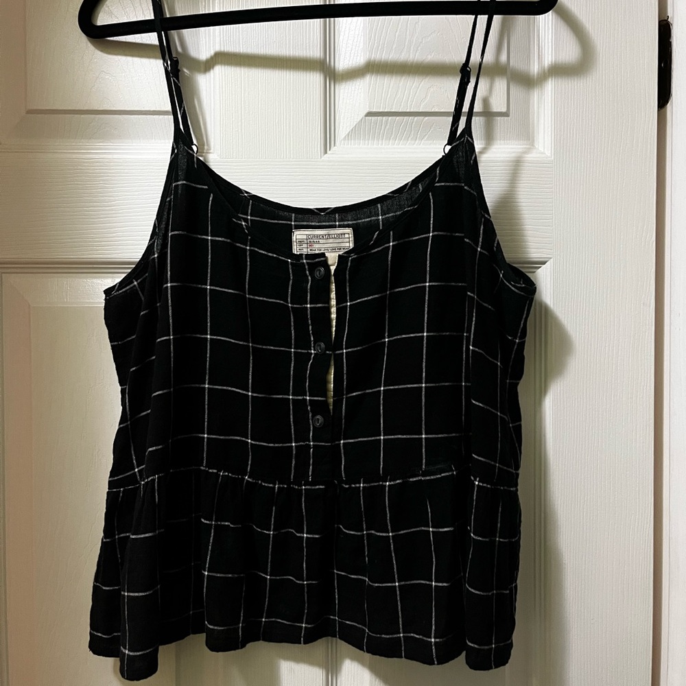 Current/Eliott Spaghetti Strap Ruffle Top